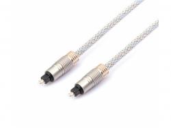 Reekin Toslink optical Audio-Cable - 3,0m SLIM (Silver/Gold)