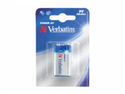 Verbatim Battery Alkaline, E-Block, 6LR61, 9V - Premium, Blister (1-Pack)
