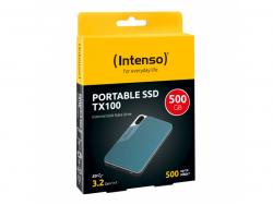 Intenso Externe SSD TX100 500GB USB 3.2 Gen 1x1 Gray/Blue 3826450