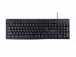 Multimedia-Tastatur-USB-US-Layout-schwarz-KB-UM-107-DE