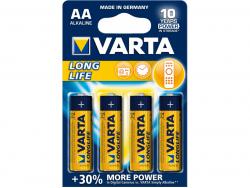 Varta Battery Alkaline, Mignon, AA, LR06, 1.5V - Longlife(4-Pack)