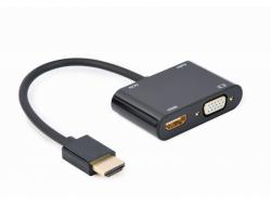 CableXpert HDMI to HDMI-Buchse + Audio-Adaptercabel,A-HDMIM-HDMIFVGAF-01
