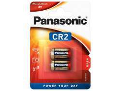 Panasonic Batterie Lithium Photo CR2 3V Blister (2-Pack) CR-2L/2BP