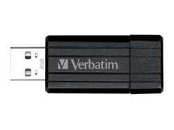 USB FlashDrive 64GB Verbatim PinStripe (Schwarz/Black) Blister 49065