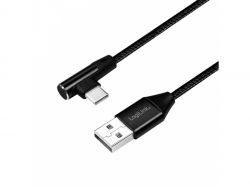 LogiLink USB-Stecker USB 2.0 zu USB-C (90° gewinkelt) 1,0m CU0138