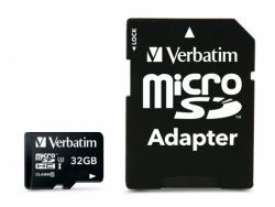 Verbatim PRO MicroSDHC 32GB Cl.10 U3 UHS-I w/Adapter 47041