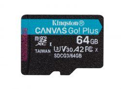 Kingston Canvas Go Plus MicroSDXC 64GB Single Pack SDCG3/64GBSP