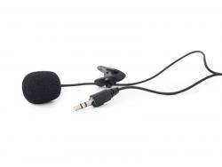 Gembird Microphone 3,5 mm à clipser, noir - MIC-C-01