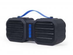 Gembird Tragbarer Bluetooth-Lautsprecher, schwarz/blau - SPK-BT-19