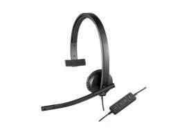 Logitech H570e Monaural Head-band Black headset 981-000571