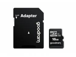 GOODRAM microSDHC 16GB Class 10 UHS-I + adapter M1AA-0160R12