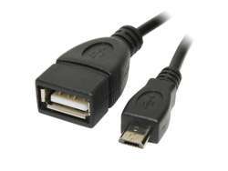 Reekin Adaptateur OTG - Câble Micro USB B/M vers USB A/F 0,20m