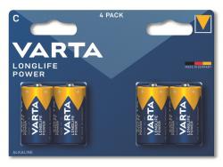 Varta Batterie Alkaline, Baby, C, LR14, 1.5V Longlife Power Blister(4-Pack)