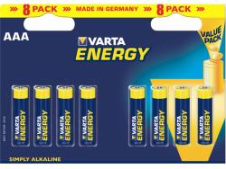 Varta Battery Alkaline, Micro, AAA, LR03, 1.5V - Energy, Blister (8-Pack)