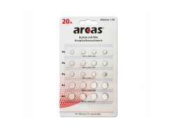 Pack de 20 piles bouton Arcas AG1-AG13 0% Mercury/Hg