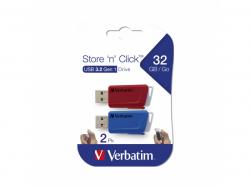 Verbatim Store ´n´ Click - USB 3.2 GEN1 -Rot/Blau - USB Typ-A - 3.2 G