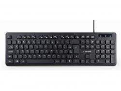 Gembird Multimedia-Tastatur, schwarz, US-Layout - KB-MCH-04-DE