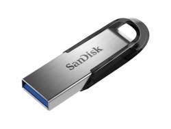 SanDisk ULTRA FLAIR 64Go USB 3.0 (3.1 Gen 1) Connecteur USB Type-A Noir - Argent lecteur USB flash S