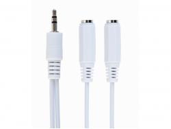 CableXpert Câble répartiteur audio 3,5 mm 10 cm CCA-415W