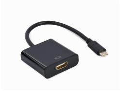CableXpert USB Typ-C auf HDMI Adapter, schwarz - A-CM-HDMIF-03