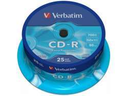 CD-R 80 Verbatim 52x DL 25er Cakebox 43432