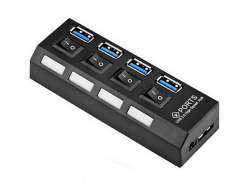 USB 3.0 HUB 4 Port with On/Off-Switch and LED