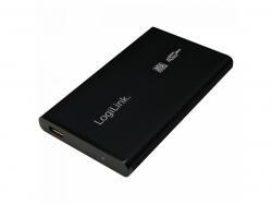 Boitier disque dur Logilink HDD 2,5", S-ATA, USB 2.0, Alu, noir (UA0041B)