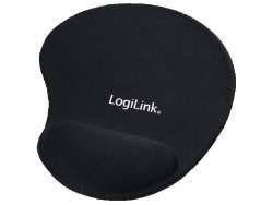 Tapis de souris noir LogiLink avec repose main en gel ID0027