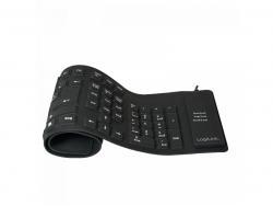 Logilink Flexible Keyboard Waterproof USB + PS/2 black (ID0019A)