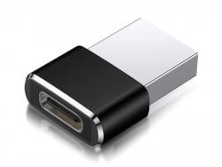 Reekin USB 2.0 Adapter - USB-A - USB-C Female (Schwarz)
