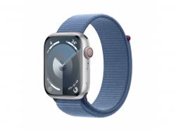 Apple Watch S9 Aluminium 45mm Silber,Sport Loop winterblau, MRMJ3QF/A