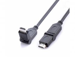 Reekin HDMI Cable - 1,0 Meter - FULL HD 270° (High Speed w. Ethernet)