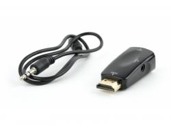 CableXpert VGA DB15 - HDMI 19 pin - Black AB-HDMI-VGA-02