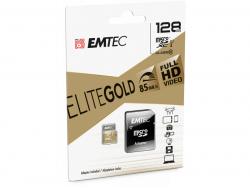 MicroSDXC 256GB EMTEC +Adapter CL10 EliteGold UHS-I 85MB/s Blister
