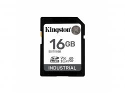Kingston SD Card 16GB SDHC Industrial -40C to 85C C10 SDIT/16GB