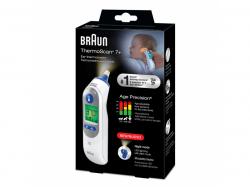 Braun Thermomètre auriculaire ThermoScan 7+ avec mode nuit IRT 6525".
