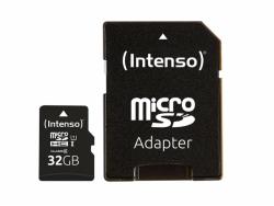 Intenso MicroSD 32GB + Adapter CL10, U1 (Blister)
