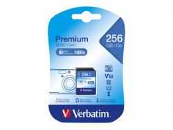 Verbatim SDXC-Card 256GB, Premium, Class 10, U1 - 45MB/s, 300x, Blister