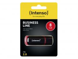 Clé USB 8GB Intenso FlashDrive Buiness Line - blister noir/rouge
