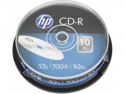 HP-CD-R-80Min-700MB-52x-Cakebox-10-Disc-Silver-Surface-CRE00019