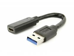 CableXpert 0,1 m - USB A - USB C - Schwarz A-USB3-AMCF-01