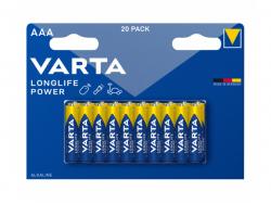 Varta Baterie Alkaline, Micro, AAA, LR03, 1.5V Longlife Power (20-Pack)