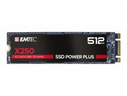 Emtec SSD interne X250 512GB M.2 SATA III 3D NAND 520MB/sec ECSSD512GX250