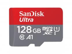 SanDisk Ultra 128GB microSDXC 140MB/s+SD Adapter SDSQUAB-128G-GN6