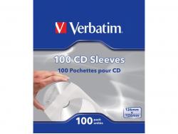 Verbatim Softpack Sleeve for 1 Disc, Retail (100-Pack) - 49976