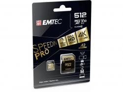 Emtec MicroSDXC 512Go SpeedIN PRO CL10 100MB/s FullHD 4K UltraHD