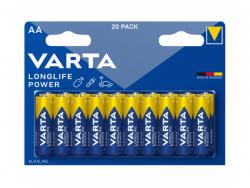 Varta Batterie Alkaline, Mignon, AA, LR06, 1.5V Longlife Power (20-Pack)