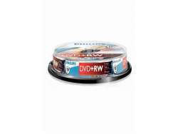 Philips DVD+RW 4,7Go 10pcs broche  4x DW4S4B10F/10